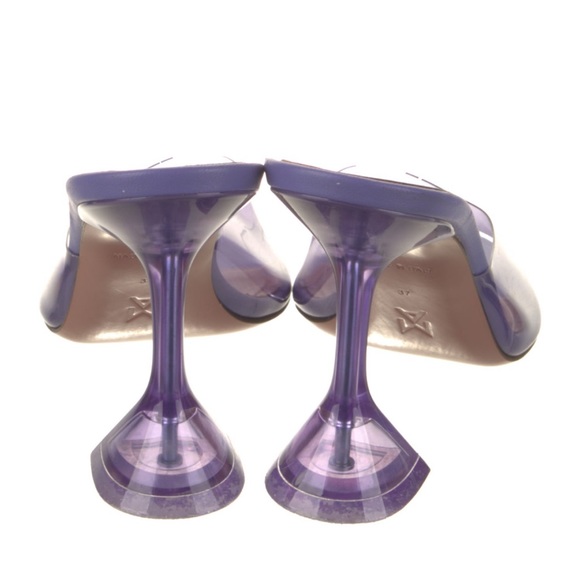 Amina Muaddi Lupita Glass Slide Sandals - Picture 3 of 4